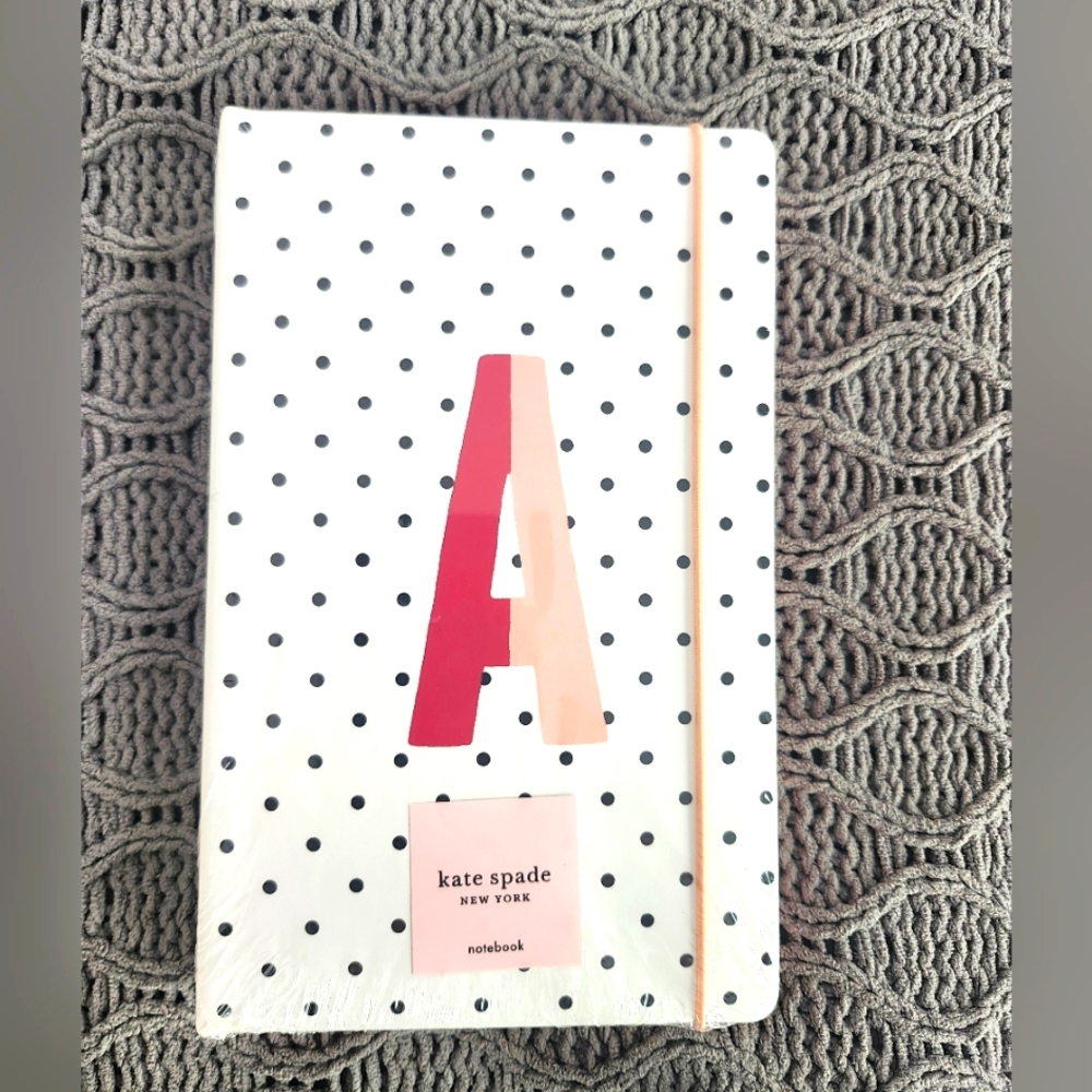 Kate Spade NWT "A" Polka Dot Notebook